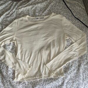 Noisy May off white long sleeve shirt
